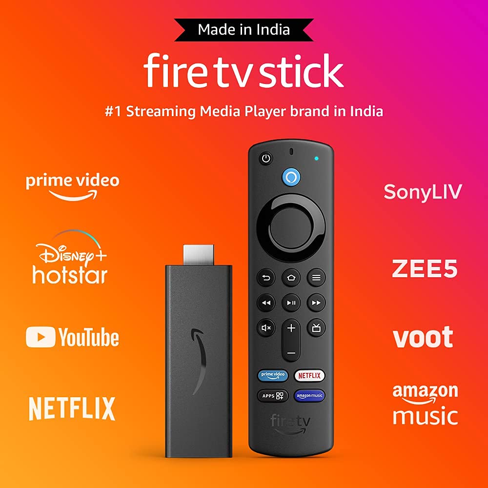 AMAZON Fire TV Stick (3rd Gen, 2021) with all-new Alexa Voice Remote